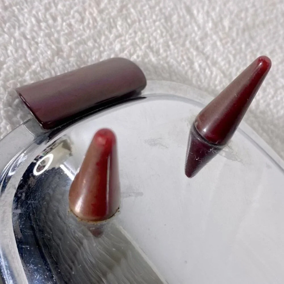 Vintage Glo Hill Gourmates Chrome Serving Tray With Bakelite Handles - Picture 4 of 10